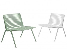 Zebra Lounge Chairs - tea green and white